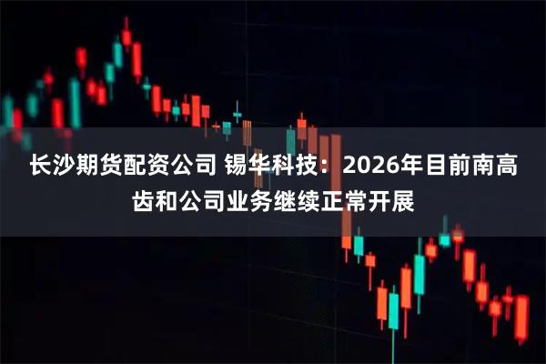长沙期货配资公司 锡华科技：2026年目前南高齿和公司业务继续正常开展